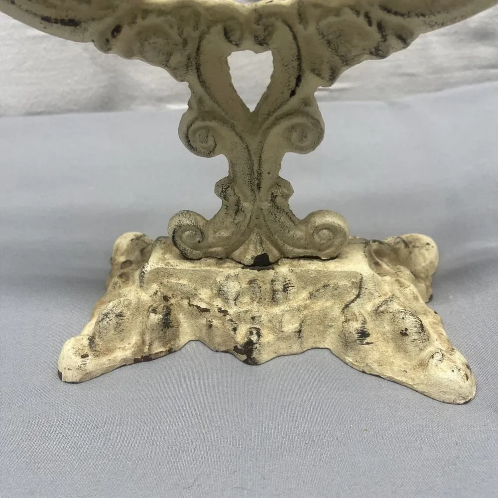 Vintage Cast Iron Mirror/Picture Frame Vanity Tabletop Pedestal Victorian Ornate